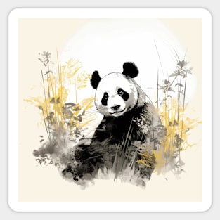 Panda with bamboo foliage Sticker